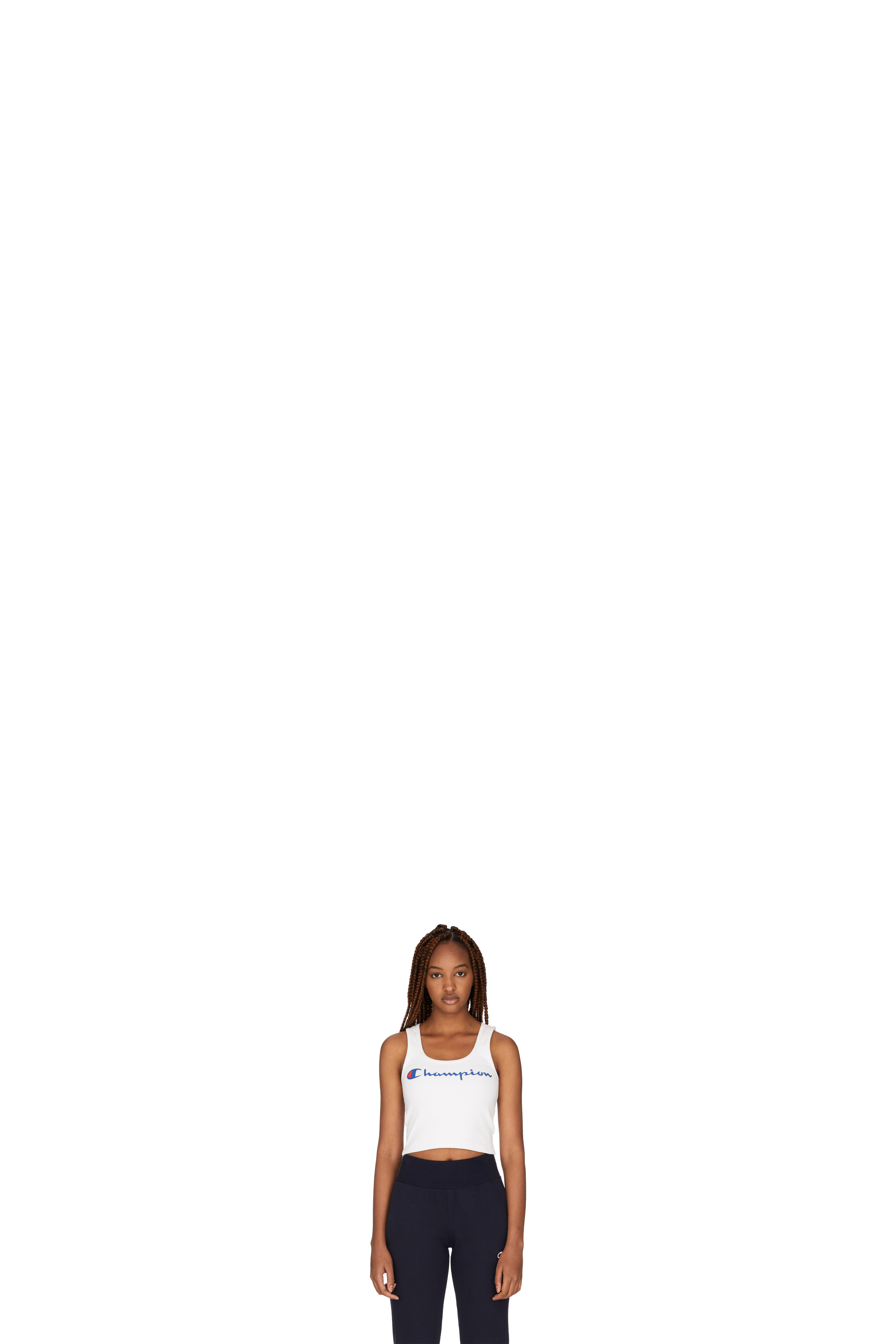 White Everyday Script Crop Top