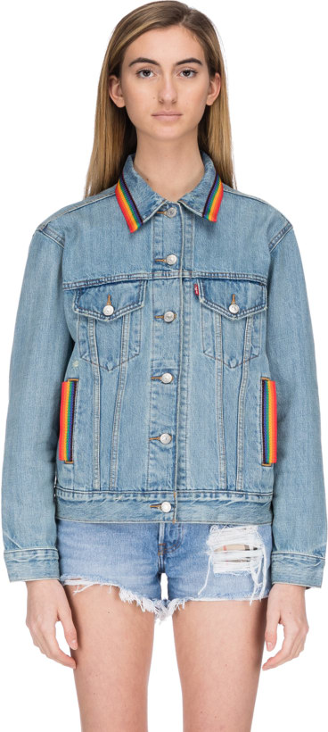levi's rainbow denim jacket