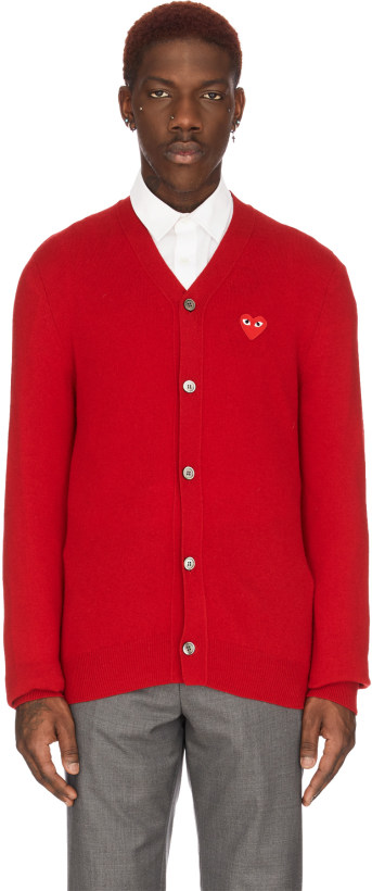 comme des garcons red sweater