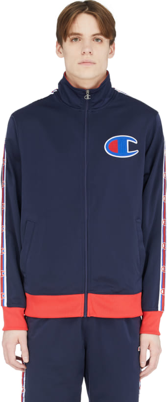 champion big logo track jacket