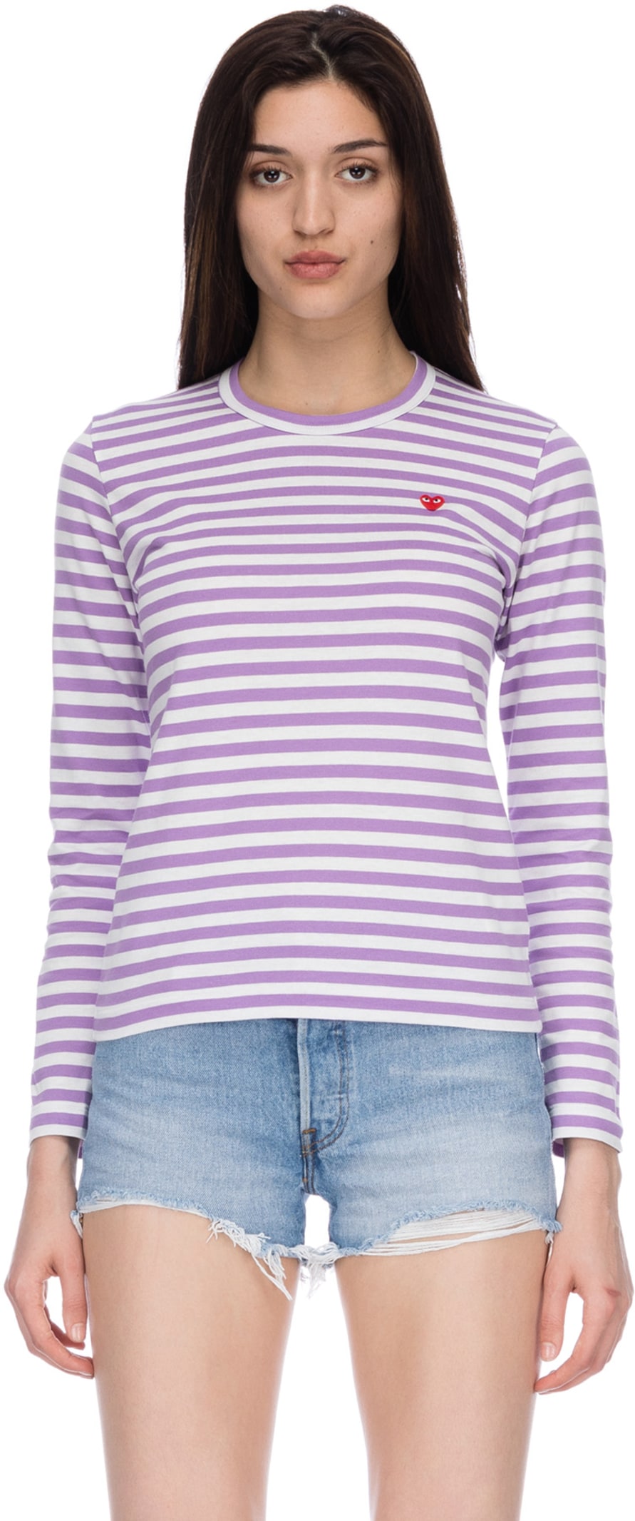 comme des garçons t shirt violet