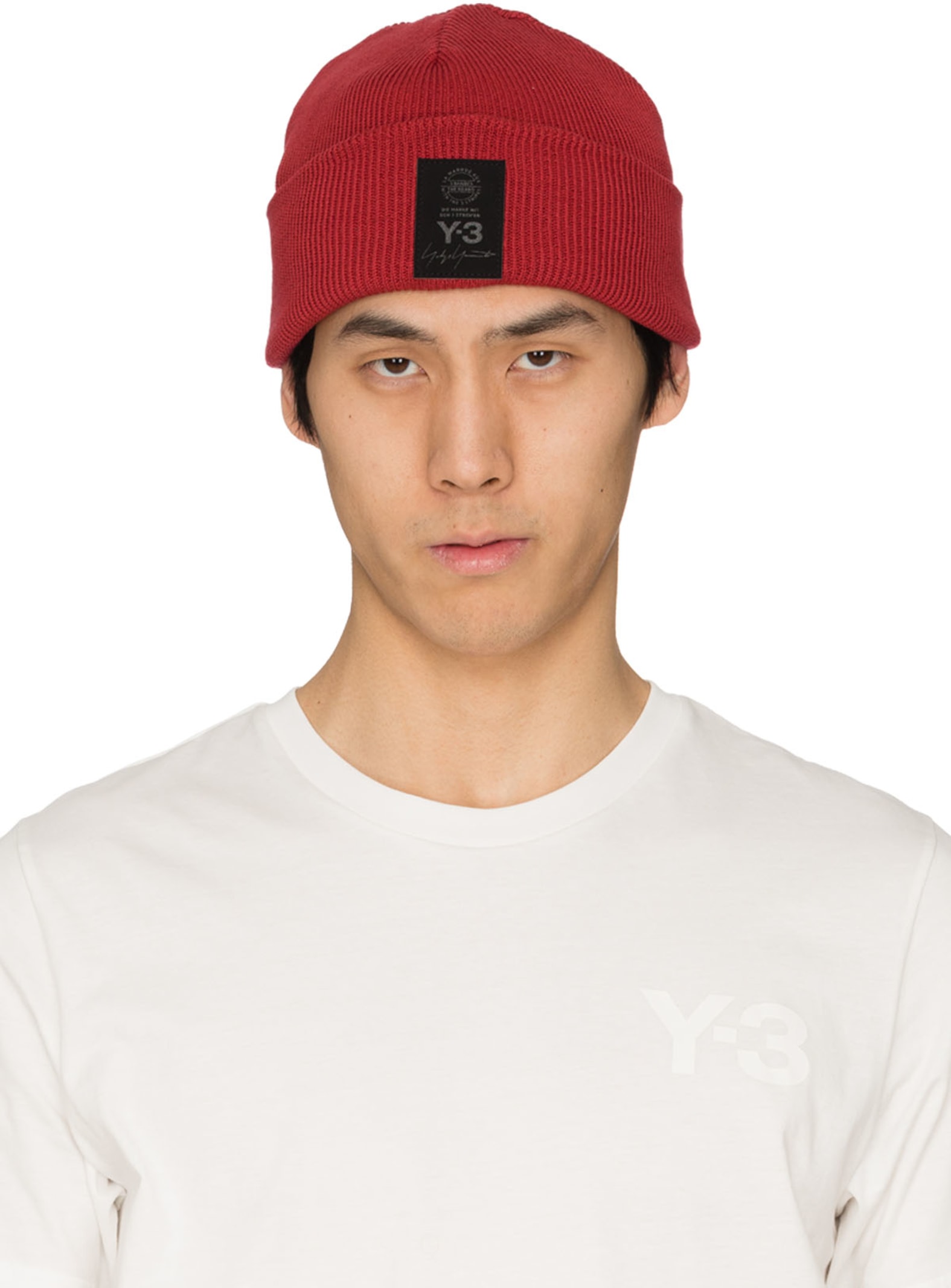 y3 logo beanie