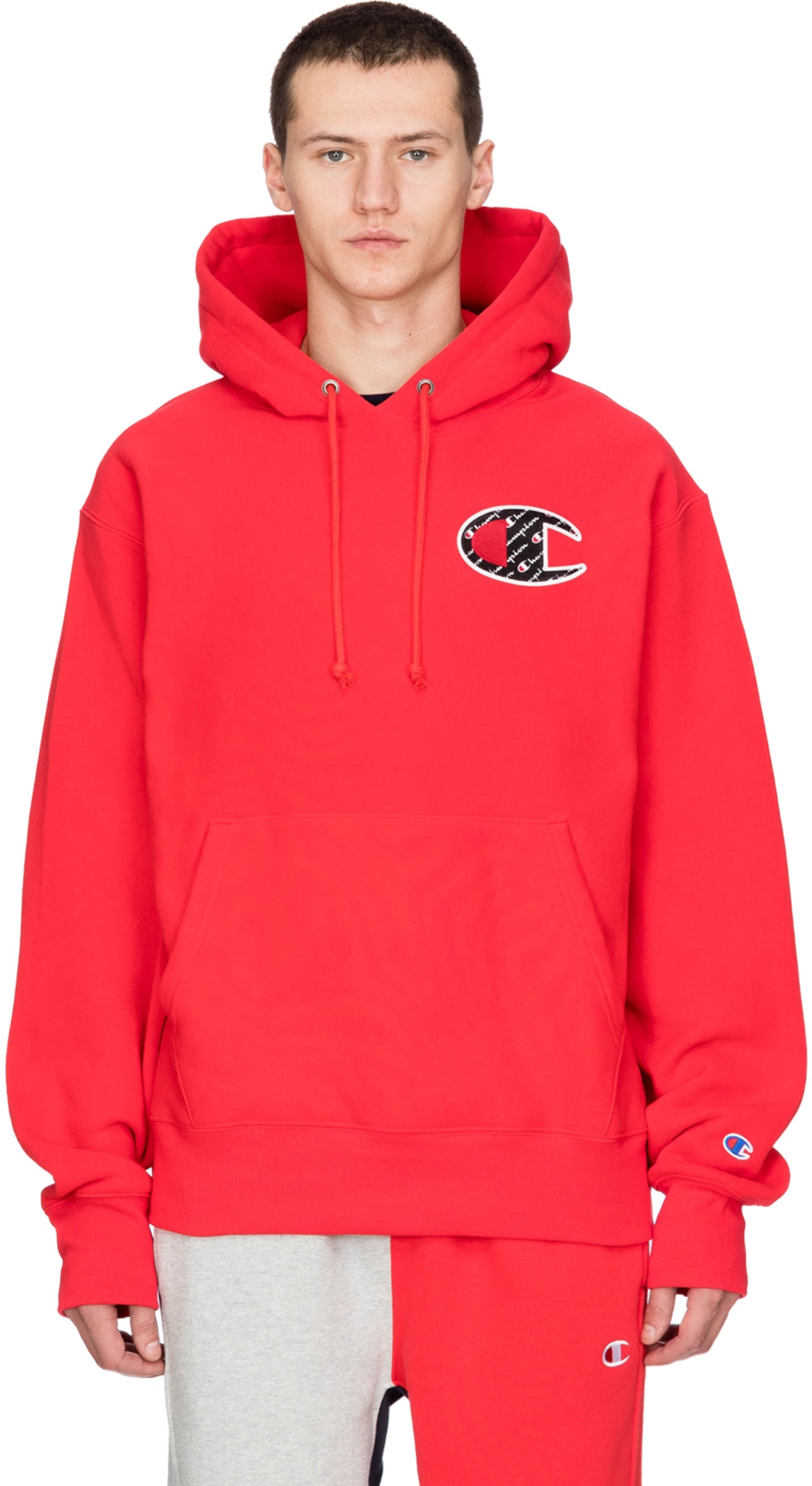 red champion hoodie big c