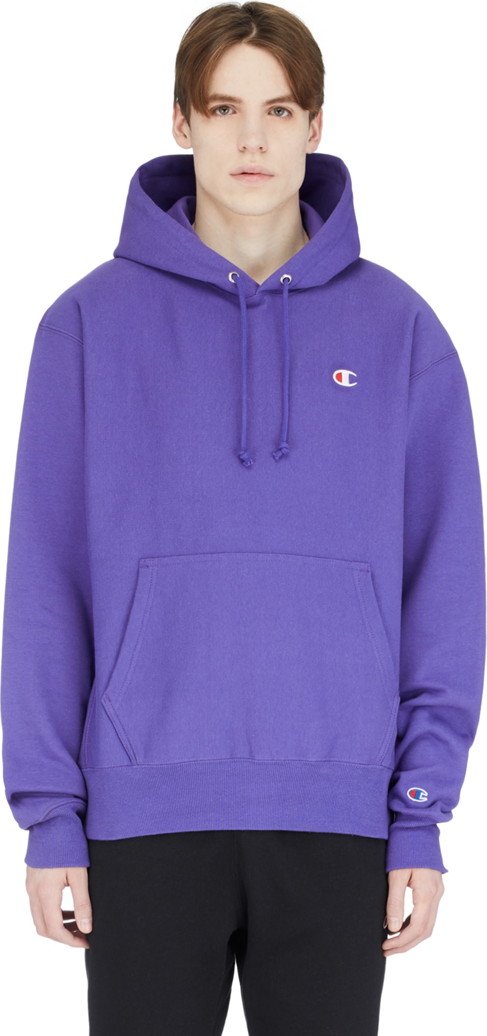 champion violet reverse weave pullover sweatshirt