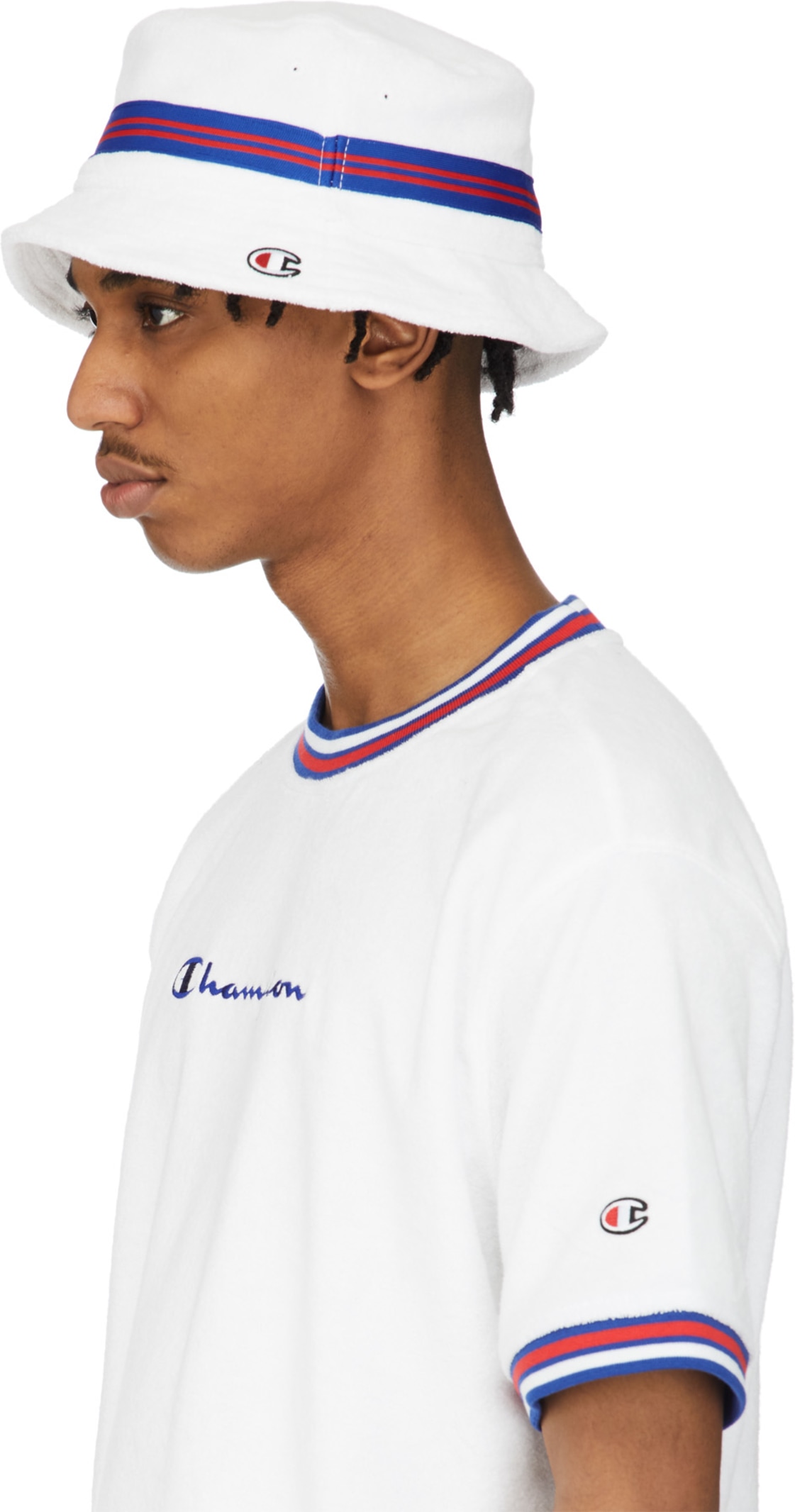 Champion Terry Cloth Bucket Hat White Influenceu