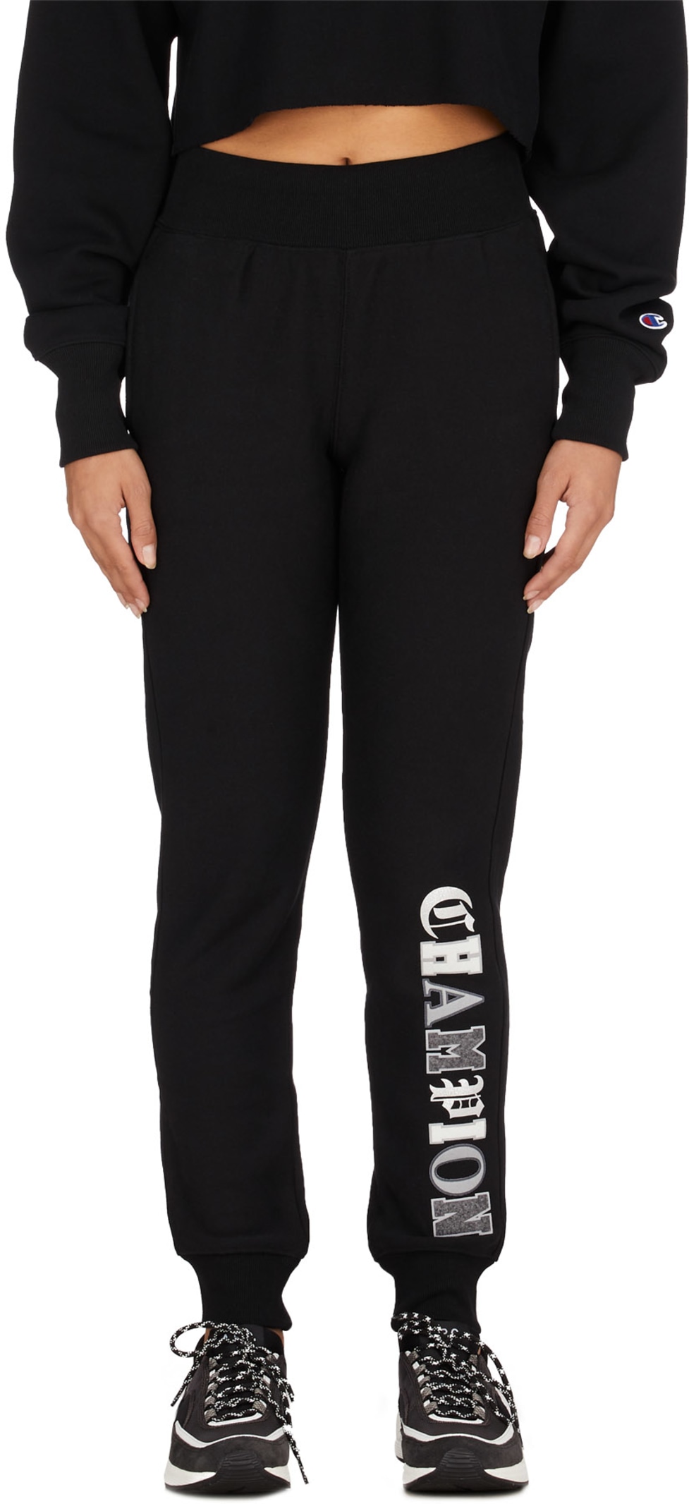 black champion jogging suit