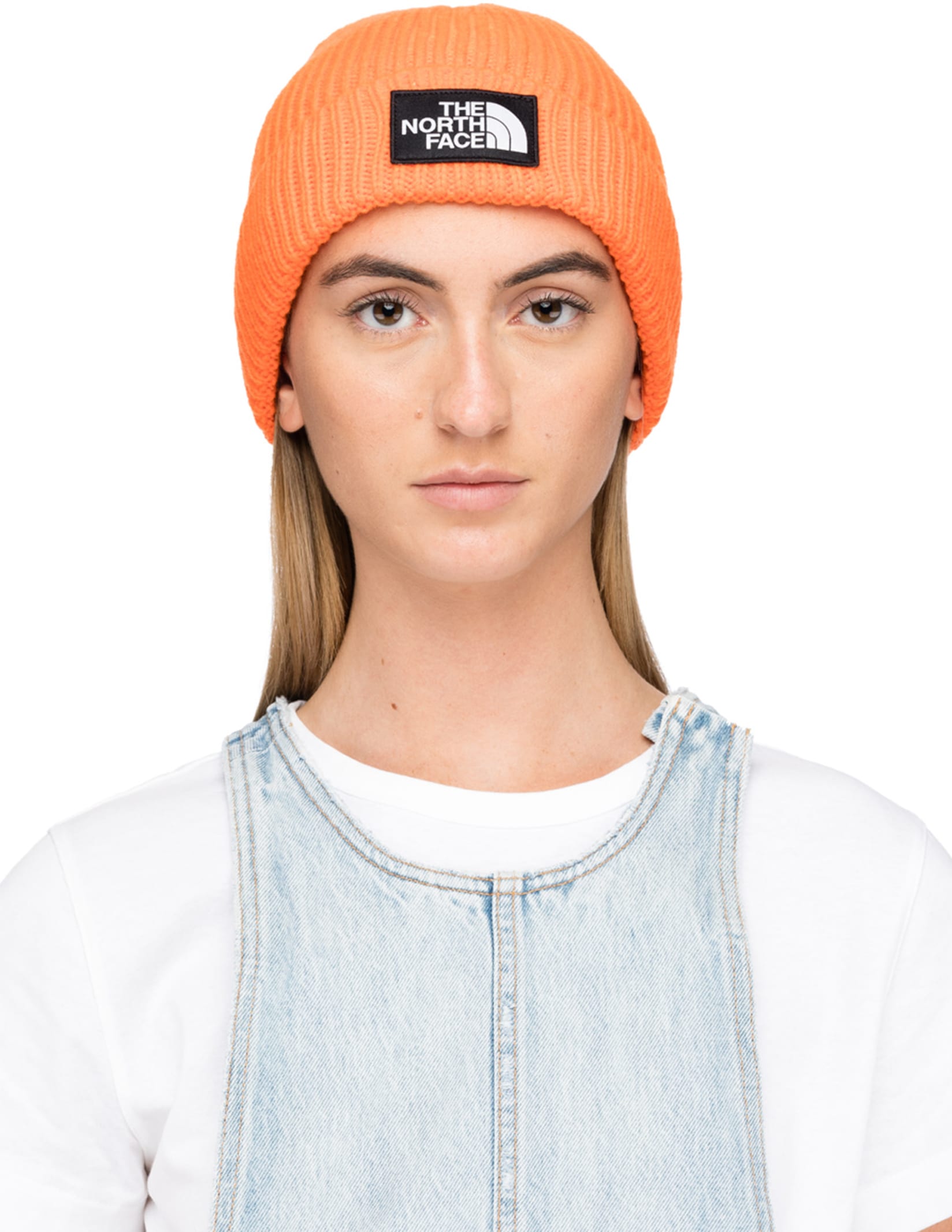 the north face orange beanie