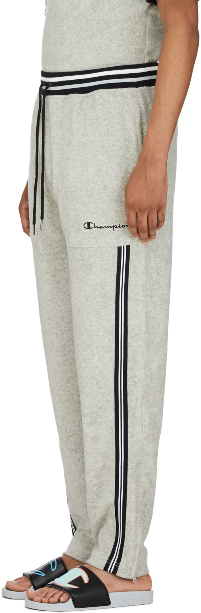 Champion Terry Cloth Warm Up Pants Oxford Grey Influenceu