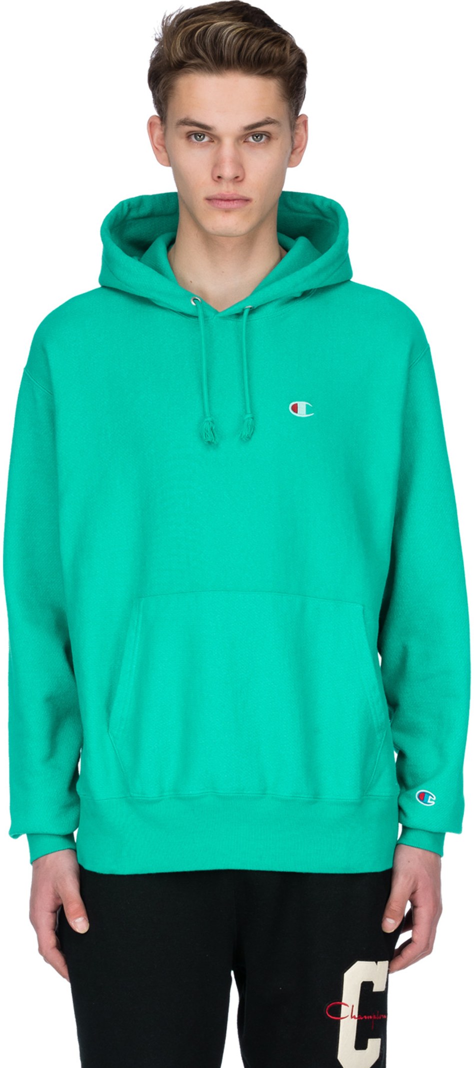 teal champion hoodie