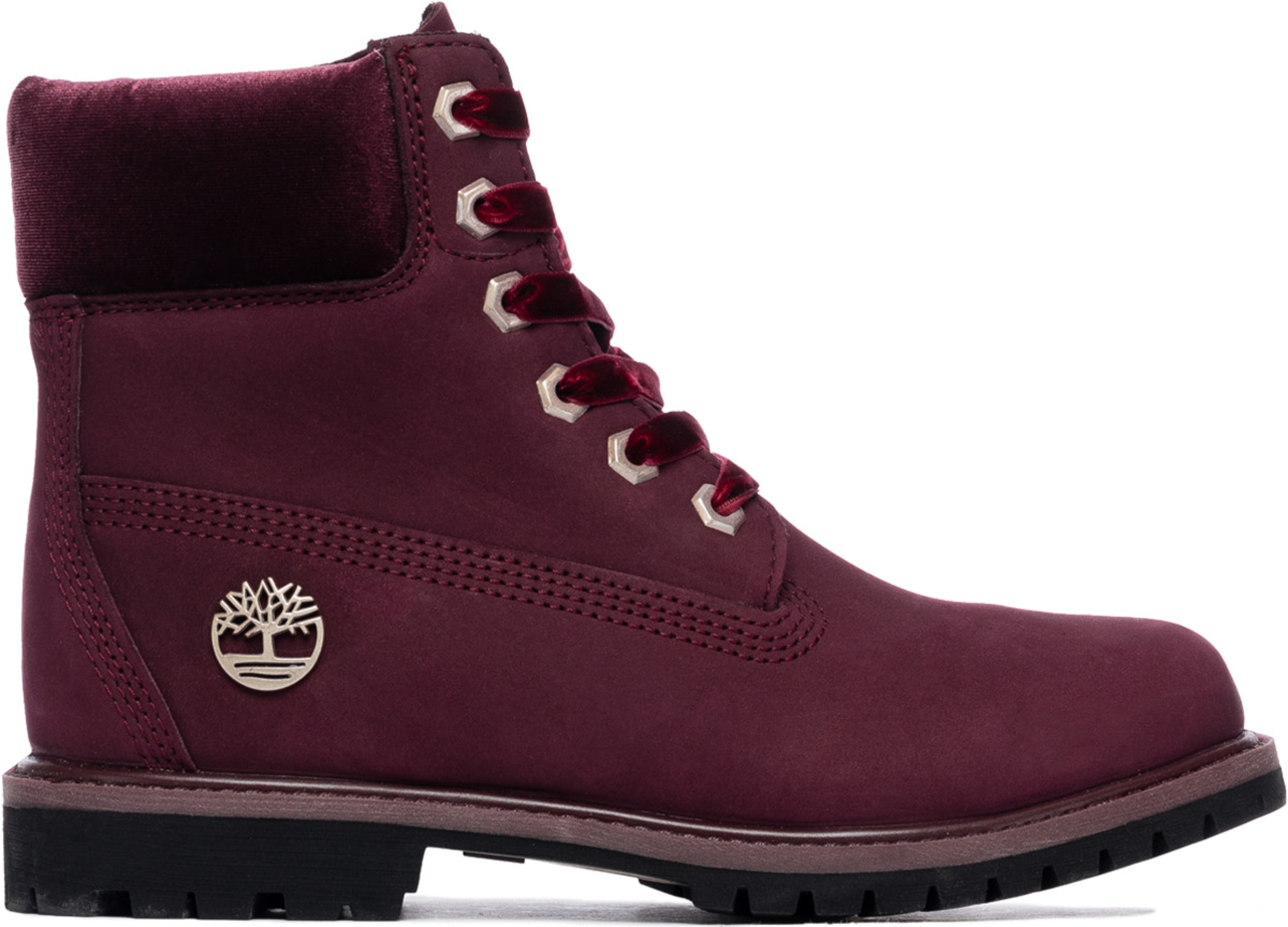 timberland burgundy velvet