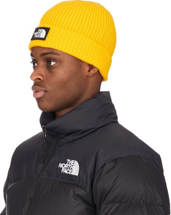 the North Face: Bonnet à Revers Box Logo - TNF Jaune ...