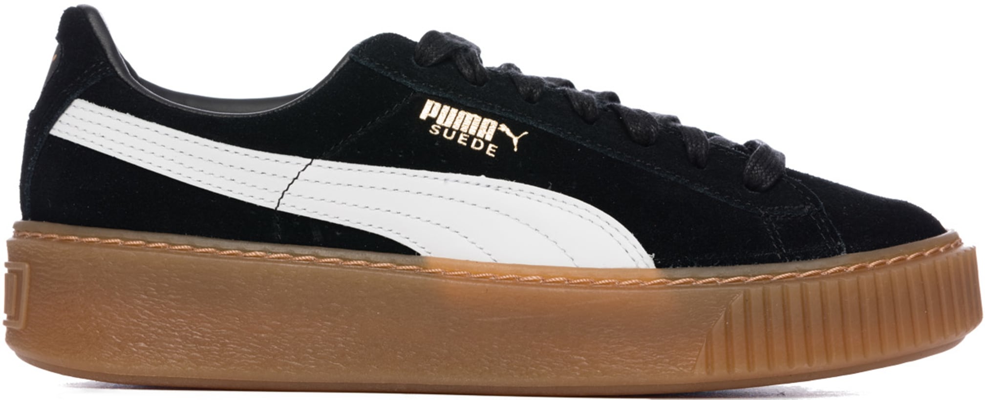 Puma: Suede Platform Core - Puma Black/White | influenceu