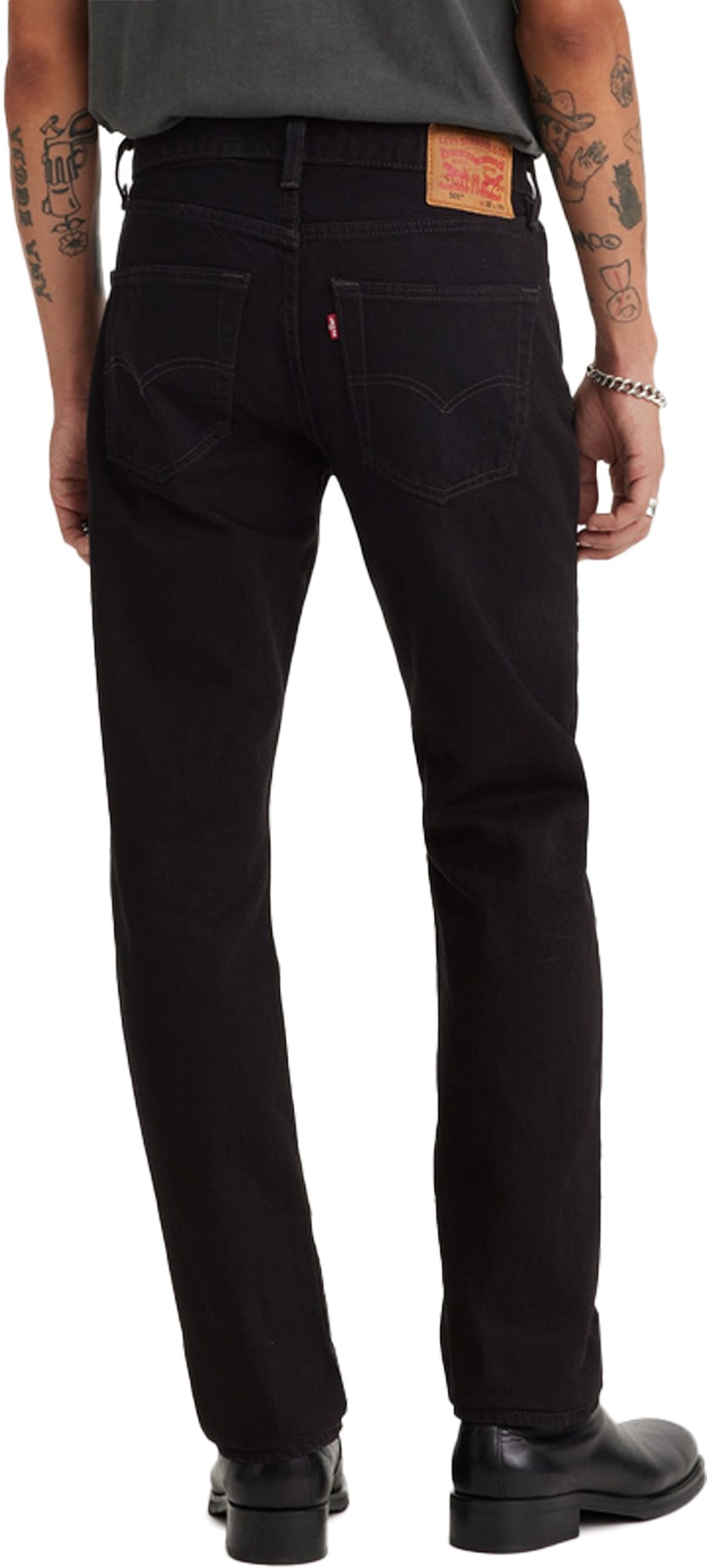 Levis: Noir 501 Original Fit Jeans Noir - 4