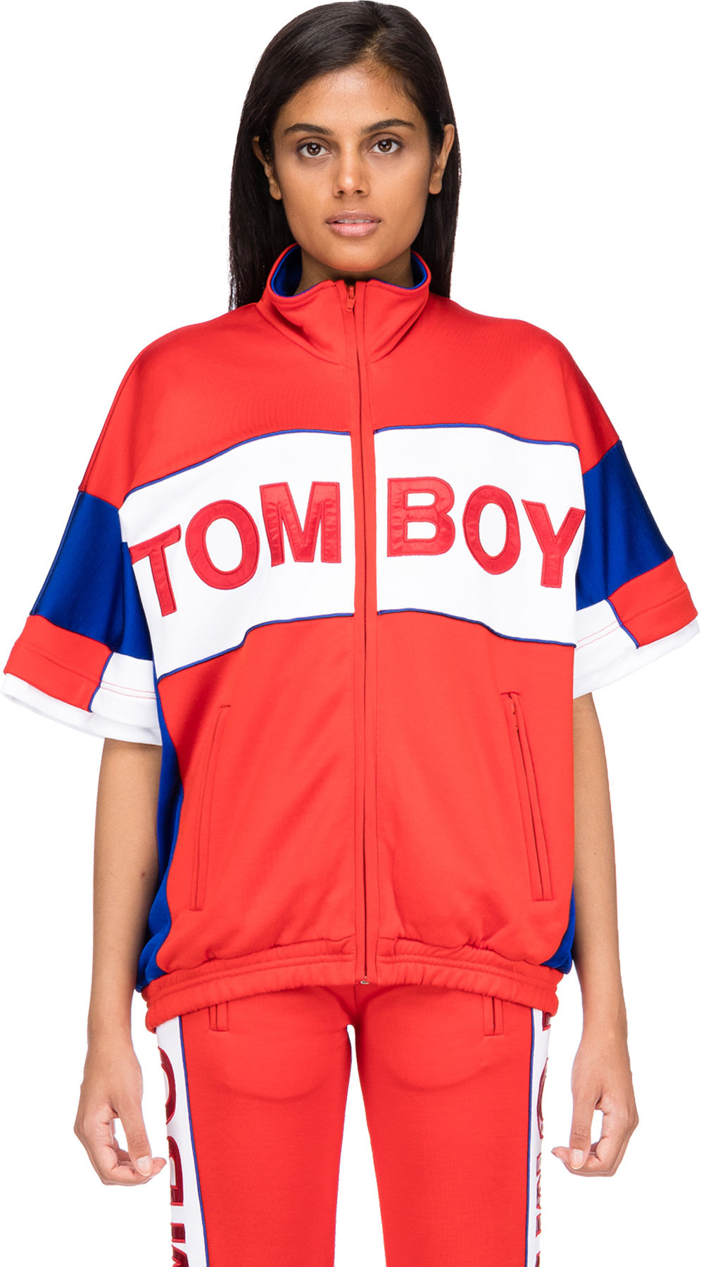 Filles a Papa: Red Marvin Track Jacket - 1