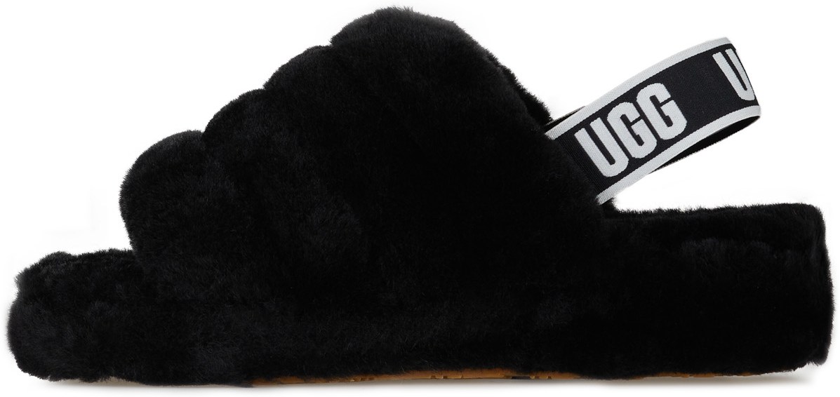 UGG: Black Fluff Yeah Slide - 2