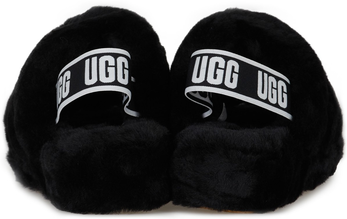 UGG: Black Fluff Yeah Slide - 5