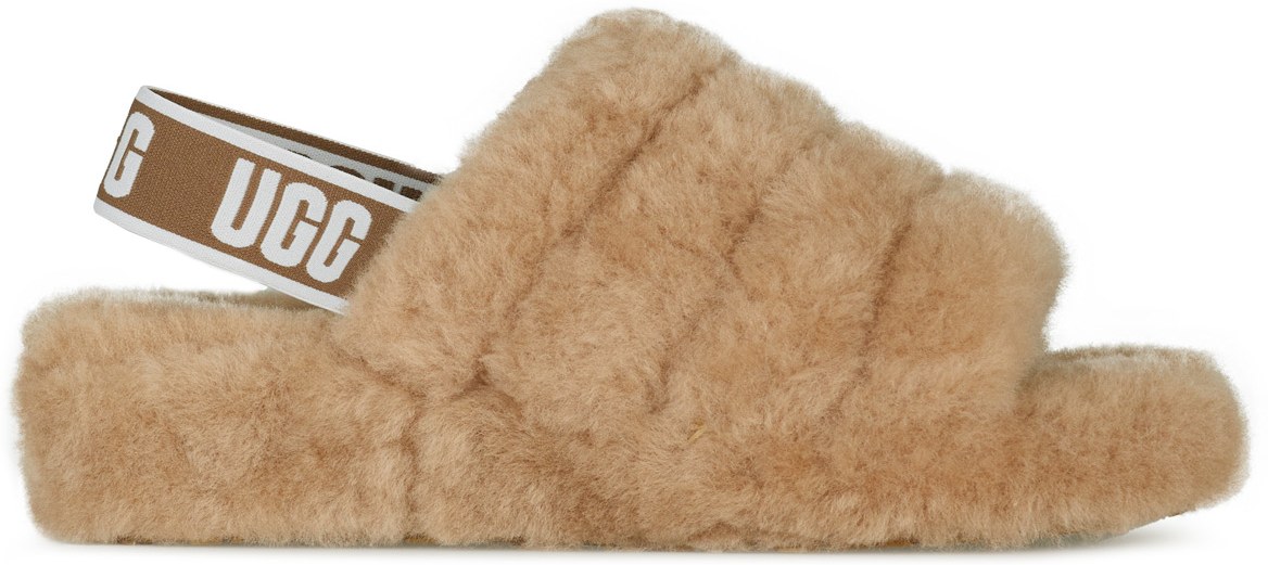 UGG: Brown Fluff Yeah Slide - 1