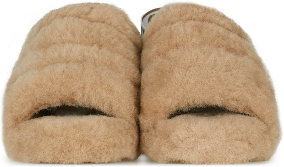 UGG: Brown Fluff Yeah Slide - 3