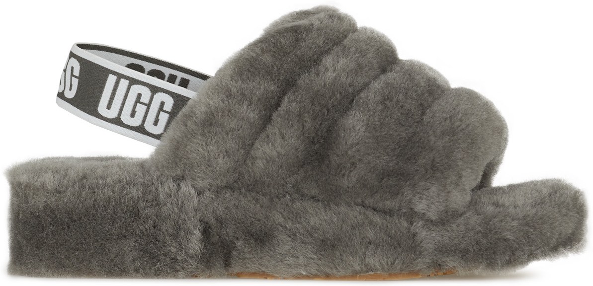 UGG: Grey Fluff Yeah Slide - 1