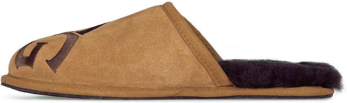 UGG: Brown Scuff Logo - 2