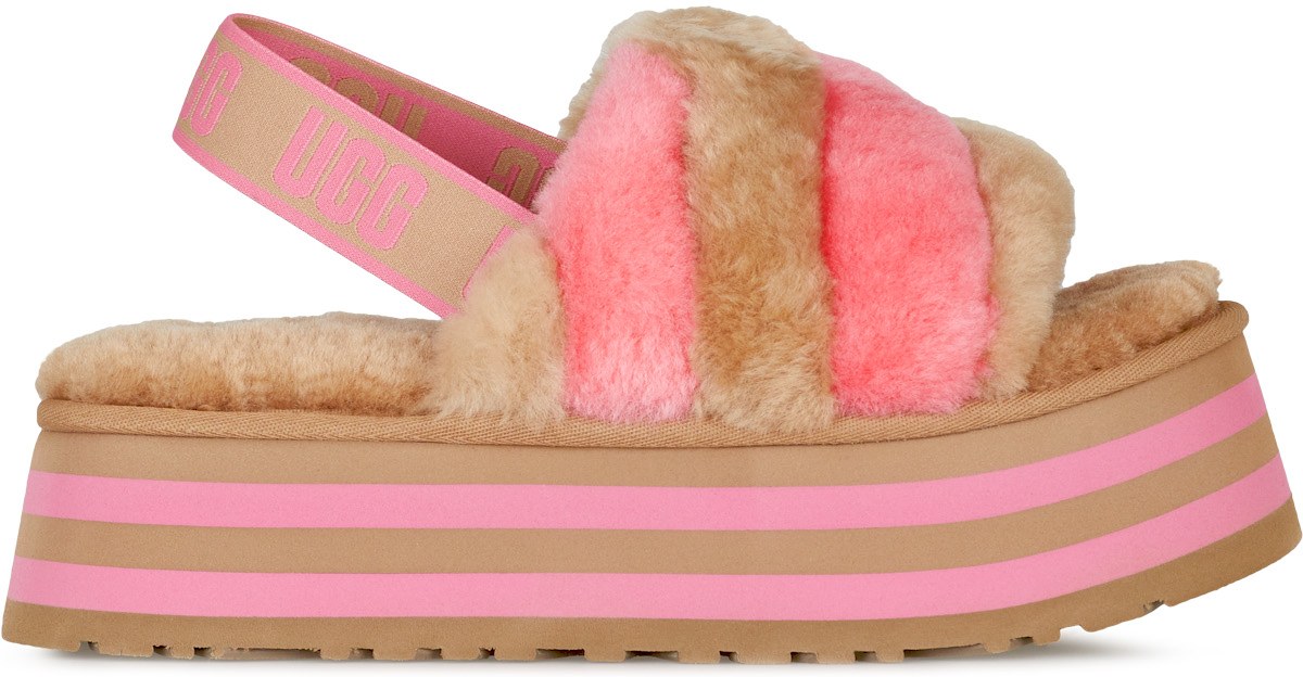 UGG: Multicolor Disco Stripe Slide - 1