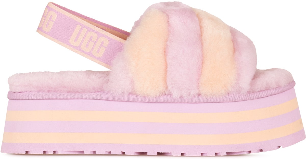 UGG: Multicolor Disco Stripe Slide - 1