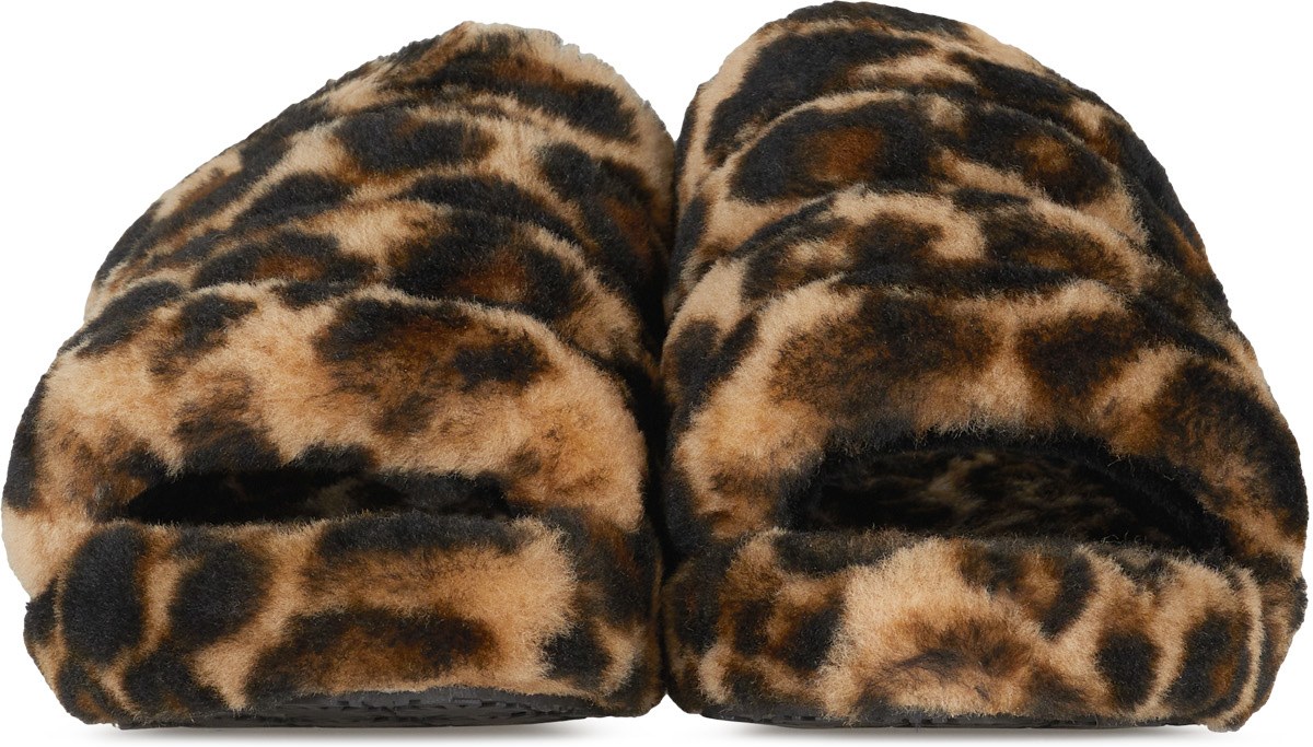 UGG: Multicolor Fluff Yeah Slide Panther Print - 3