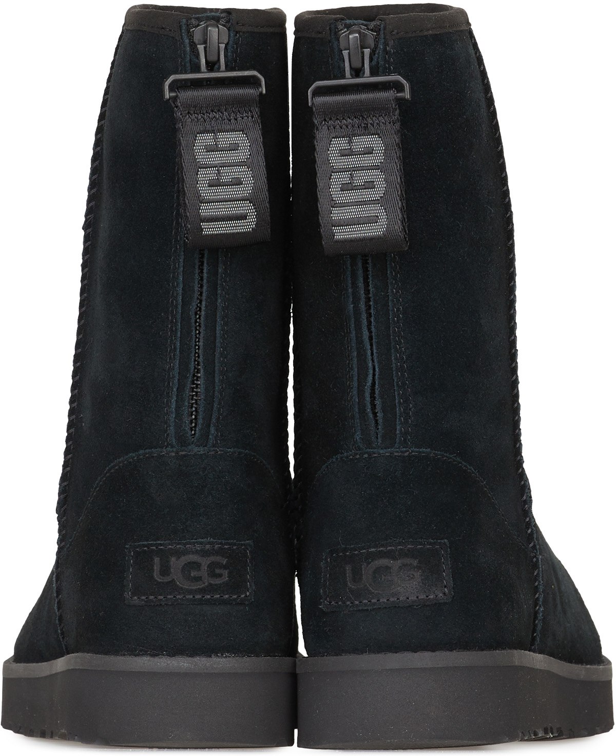 UGG: Noir Bottes Courte Classic Logo Noir - 5