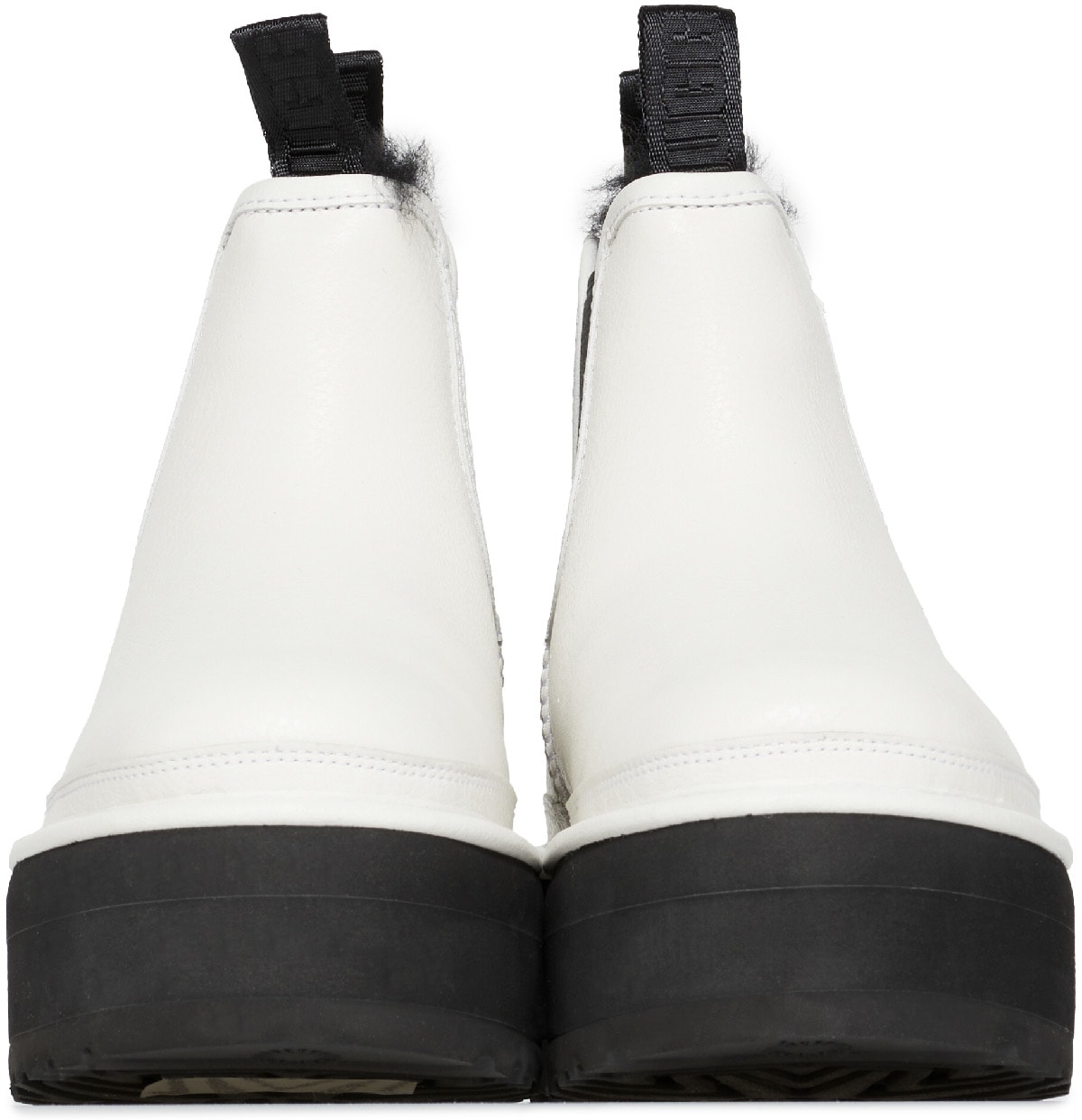 UGG: White Neumel Platform Chelsea - 3