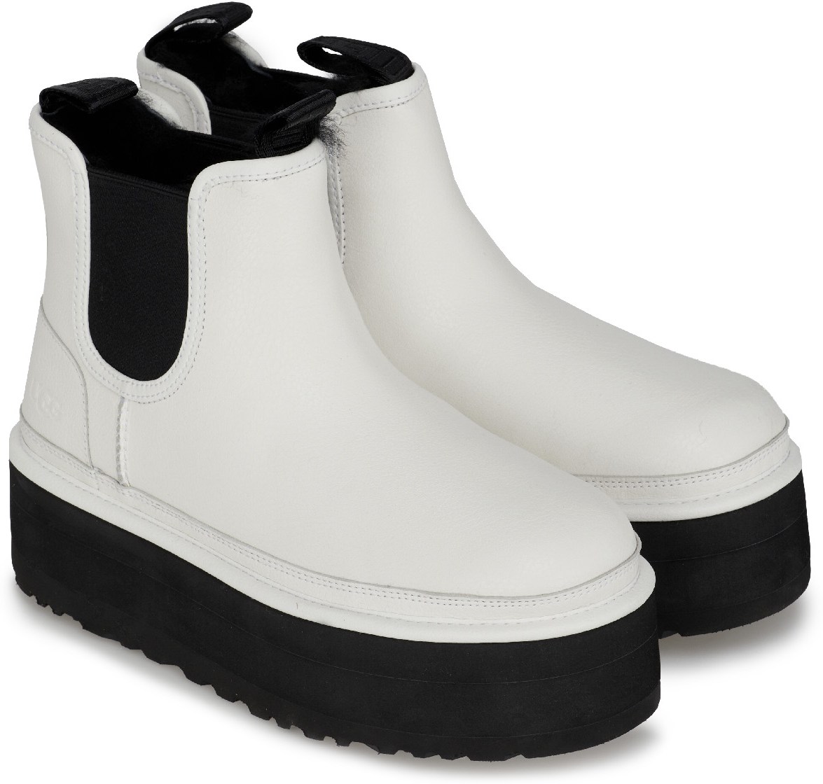 UGG: White Neumel Platform Chelsea - 4