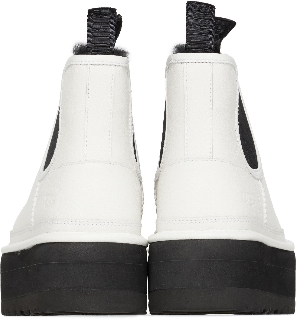 UGG: White Neumel Platform Chelsea - 5