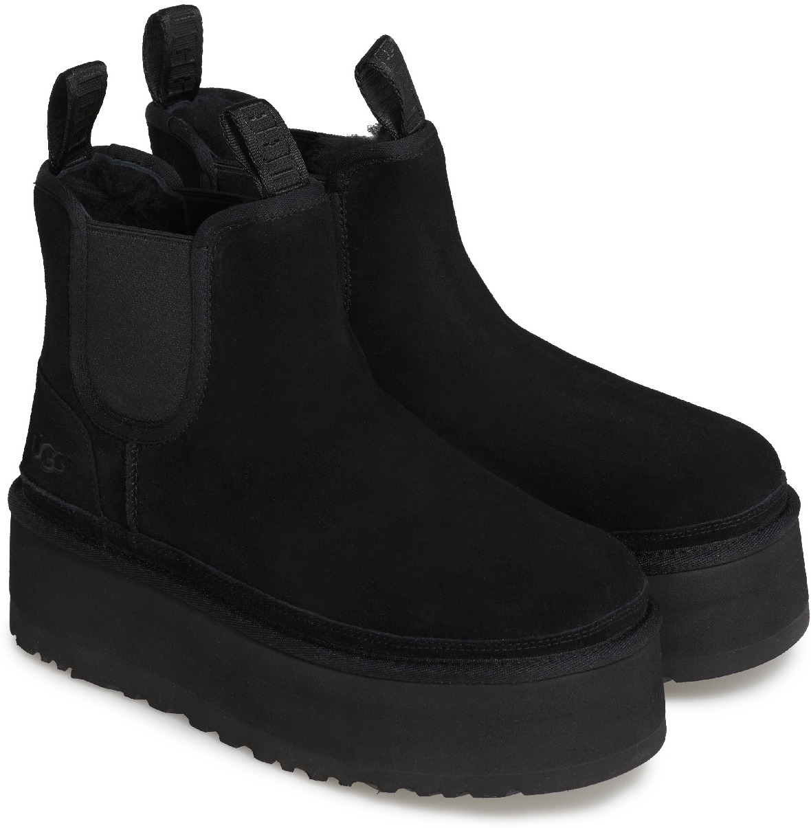 UGG: Black Neumel Platform Chelsea - 4