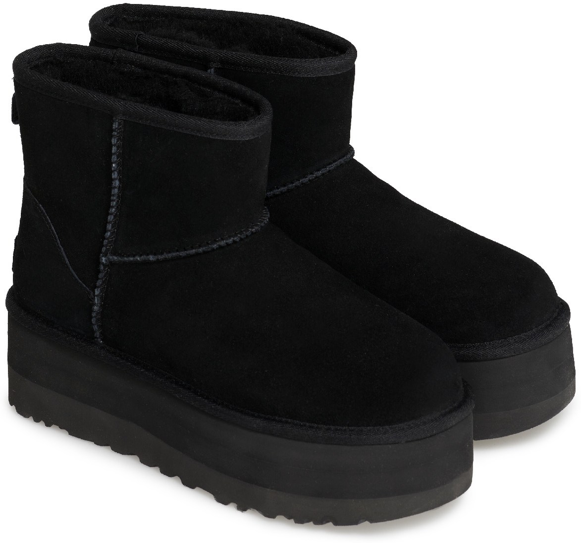UGG: Black Classic Mini Platform - 4