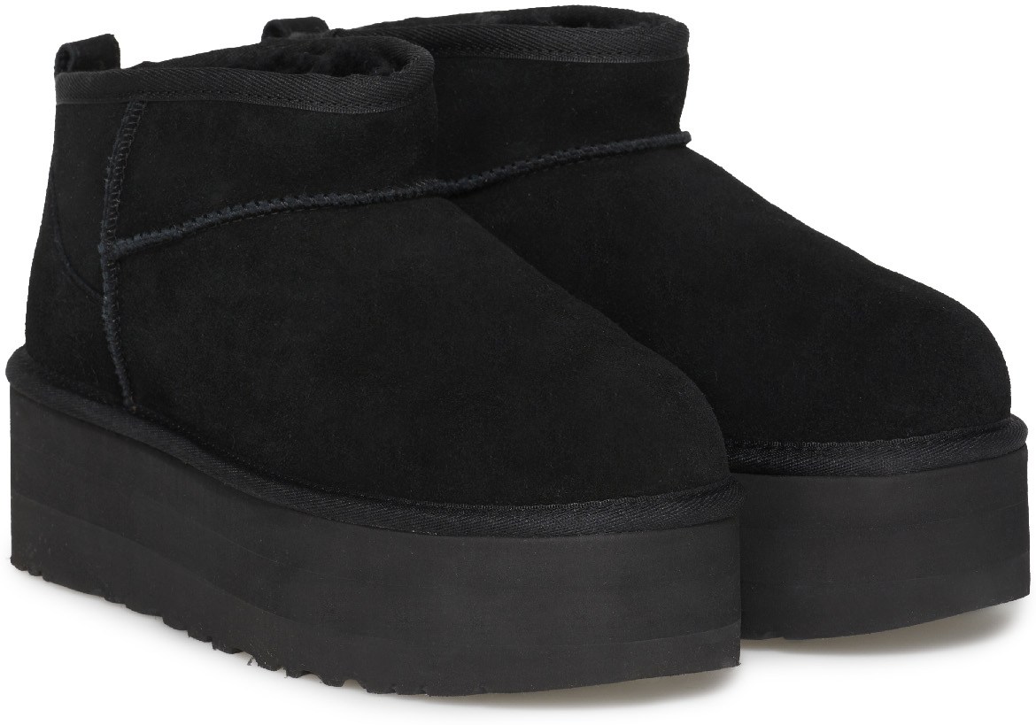 UGG: Black Classic Ultra Mini Platform - 4