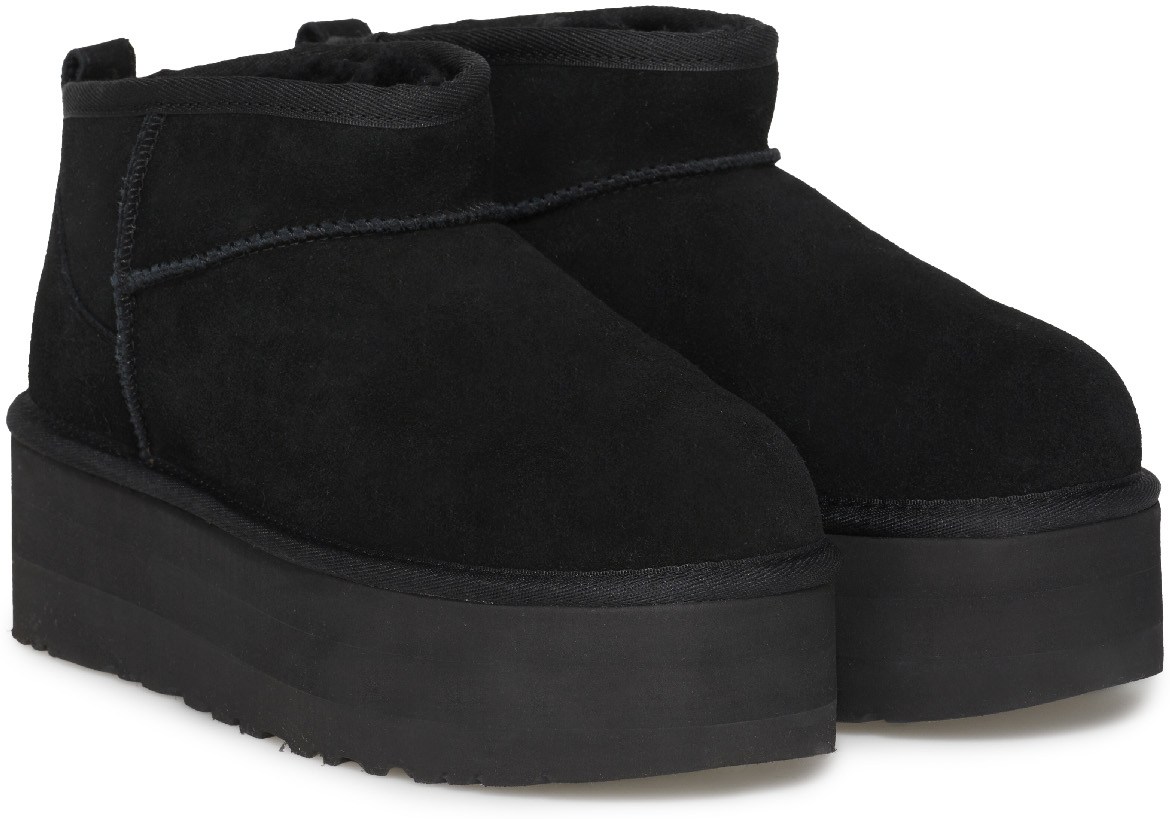UGG: Noir Plate-forme Classic Ultra Mini Noir - 4