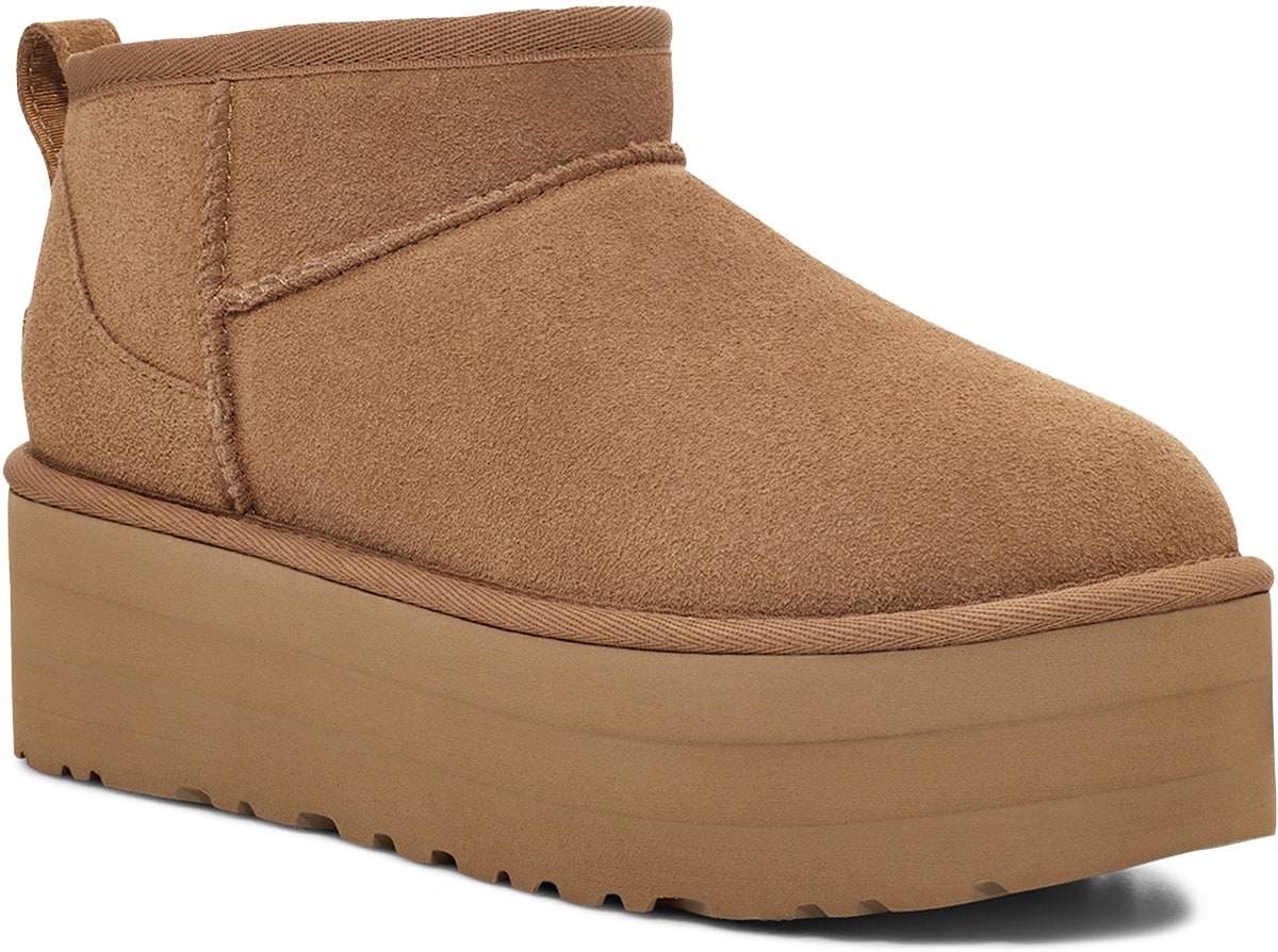 UGG: Brun Classic Ultra Mini à Plateforme Brun - 3