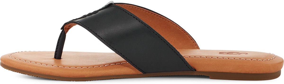 UGG: Black Carey Flip Flop - 2