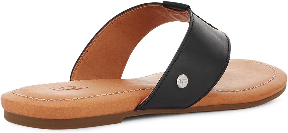 UGG: Black Carey Flip Flop - 4