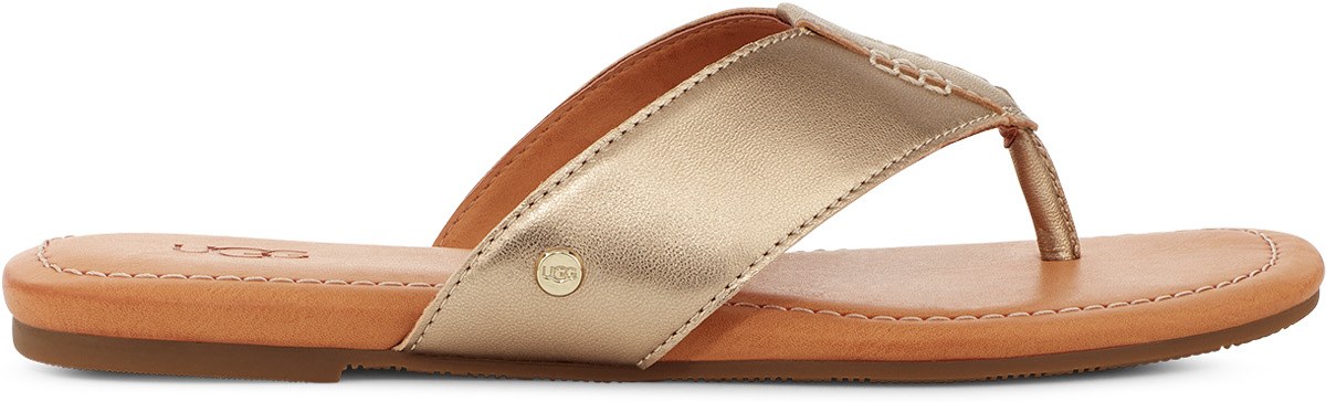 UGG: Gold Carey Flip Flop - 1