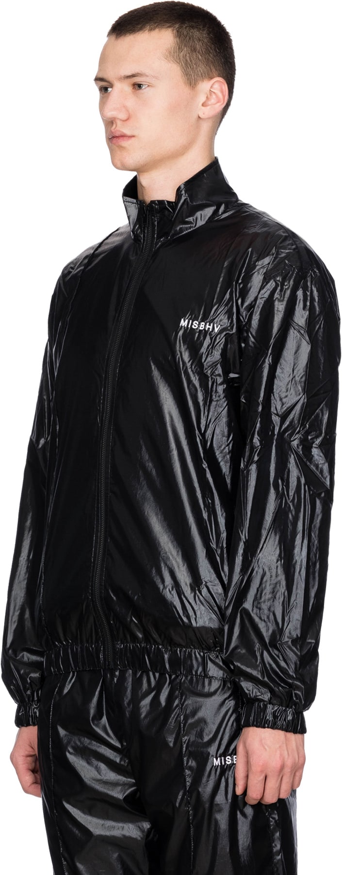 MISBHV: Noir Veste de Survêtement Techno Nylon Noir - 2