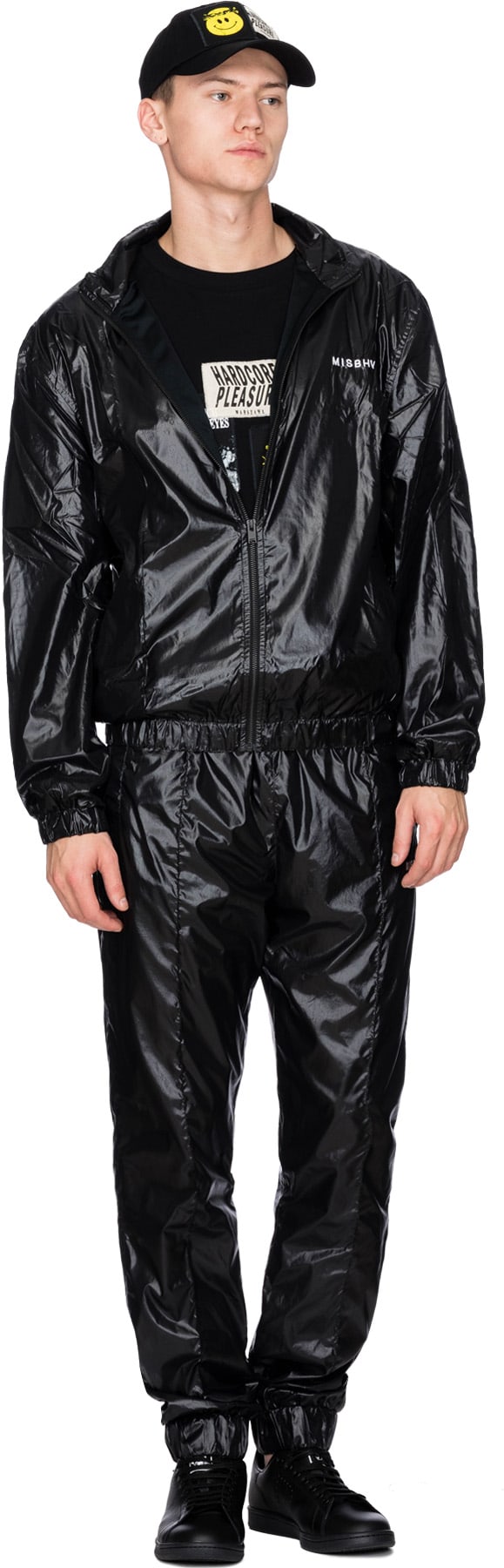 MISBHV: Noir Veste de Survêtement Techno Nylon Noir - 4