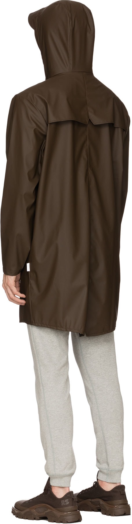 Rains: Brown Long Lightweight Rain Jacket - 3