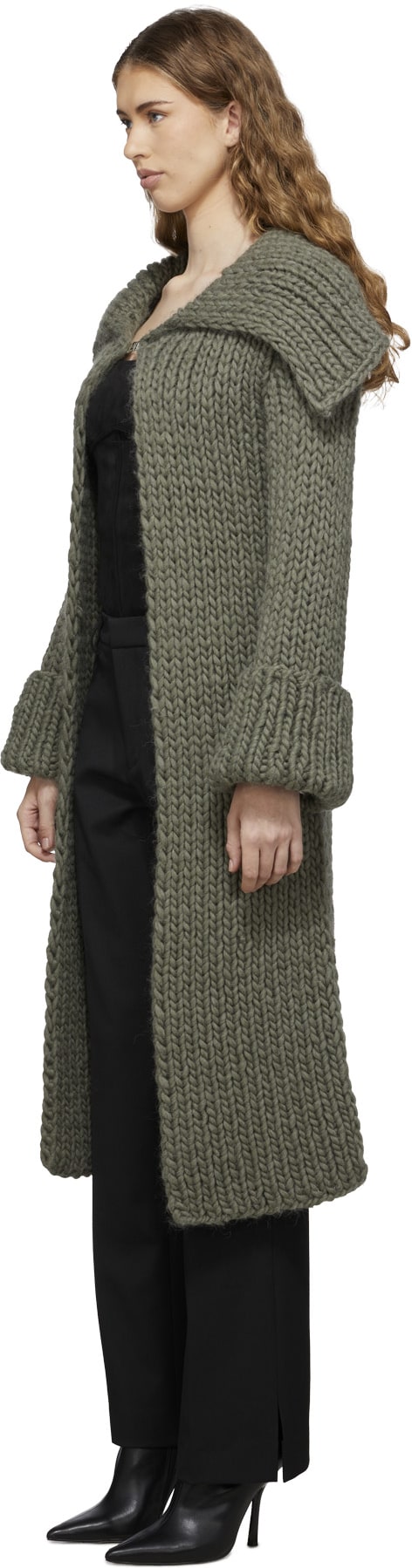 MISBHV: Green Knitted Long Sweater - 2