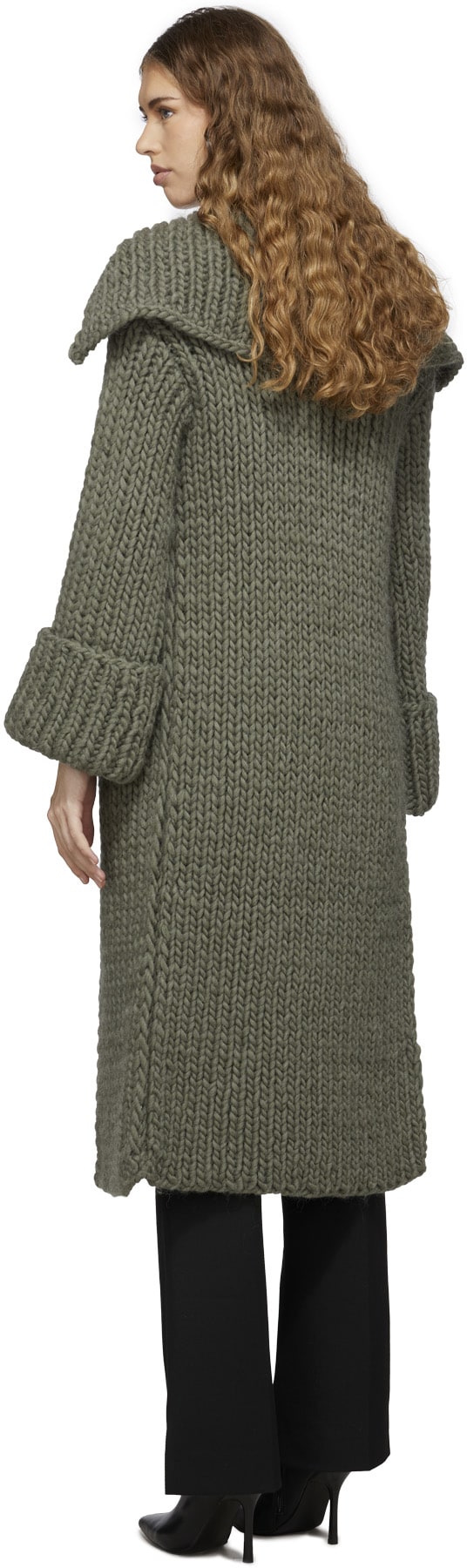 MISBHV: Green Knitted Long Sweater - 3