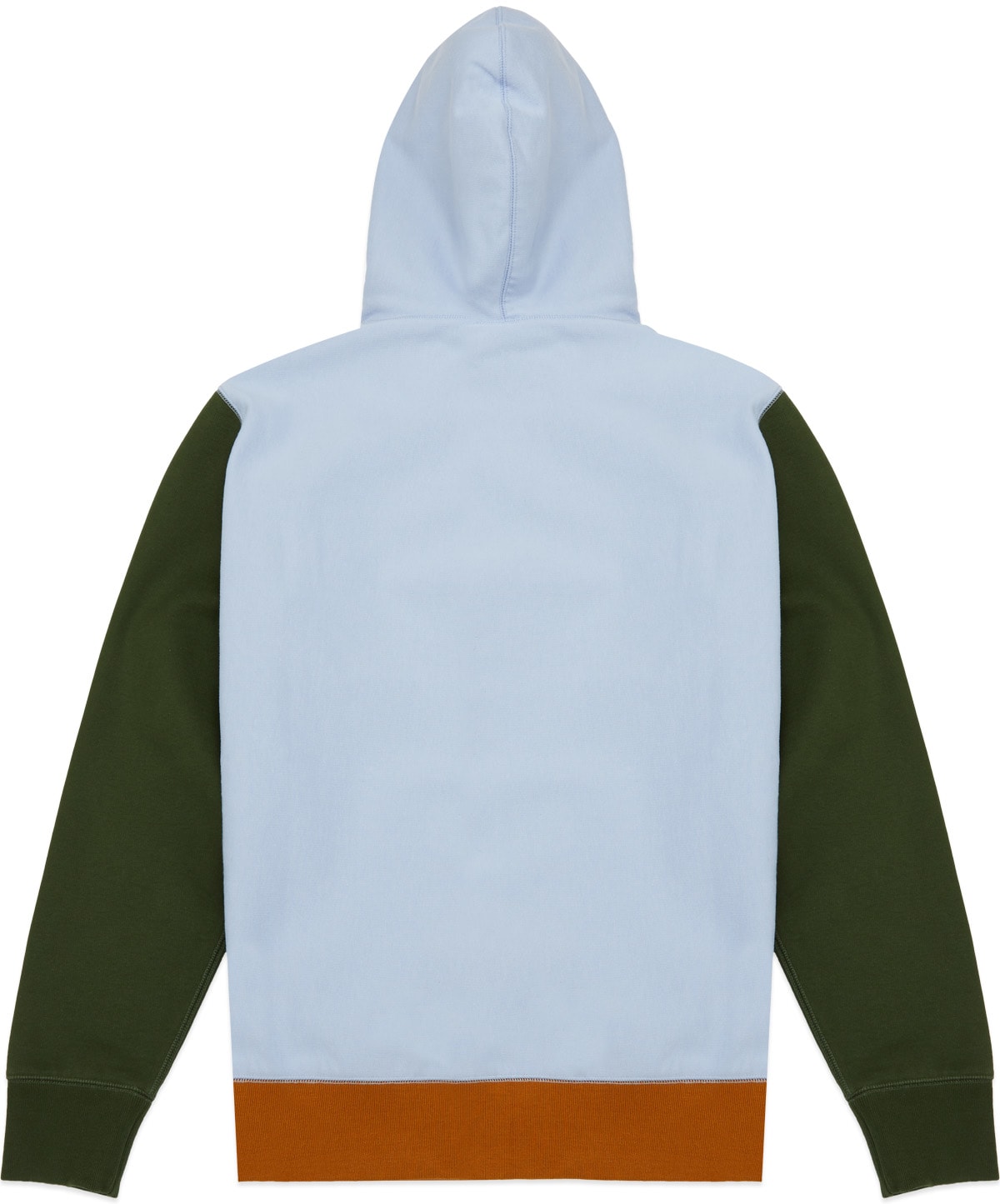 Maison Kitsuné: Blue Varsity Fox Colorblock Hoodie - 2