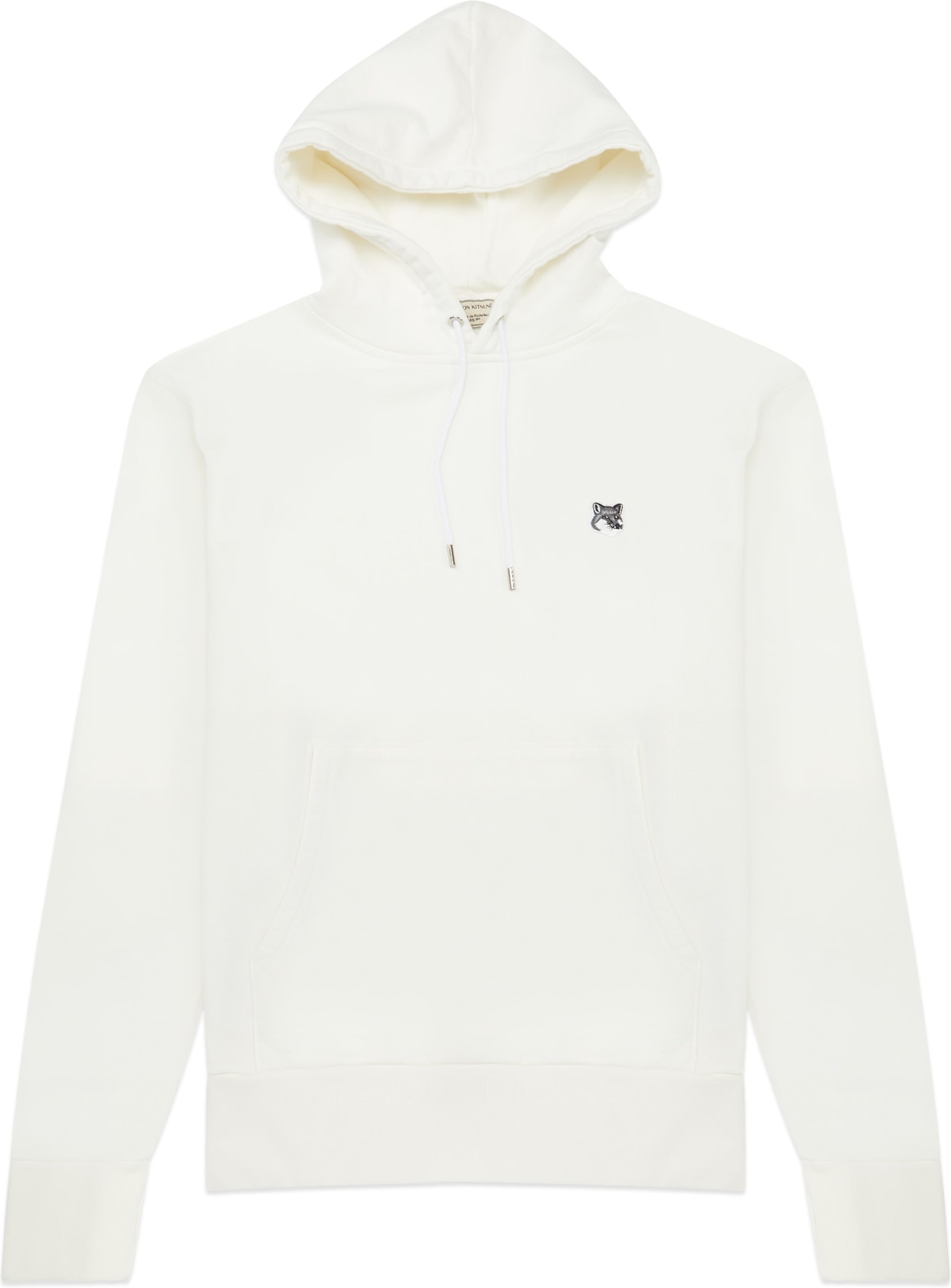 Maison Kitsuné: Neutrals Grey Fox Head Patch Classic Hoodie - 1