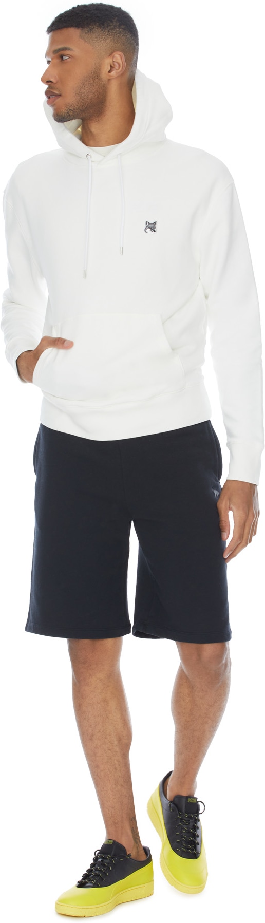 Maison Kitsuné: Neutrals Grey Fox Head Patch Classic Hoodie - 4