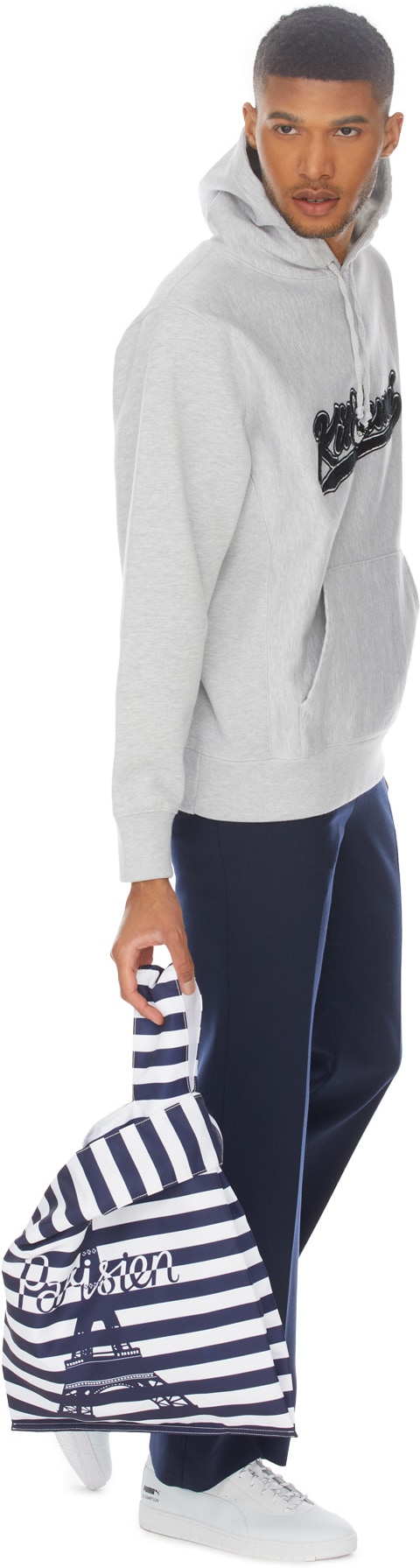 Maison Kitsuné: Gris Veste à Capuche Varsity Fox Gris - 4