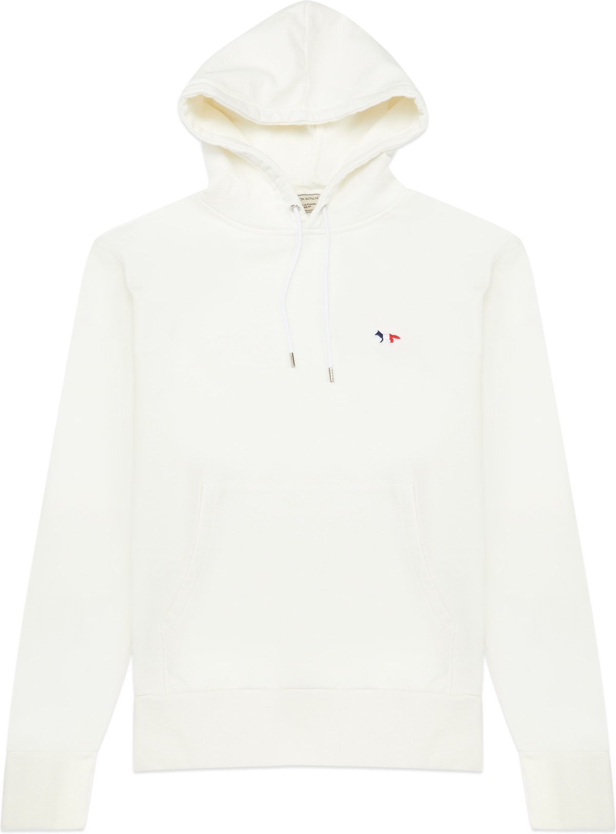 Maison Kitsuné: Neutrals Tricolor Fox Patch Classic Hoodie - 1