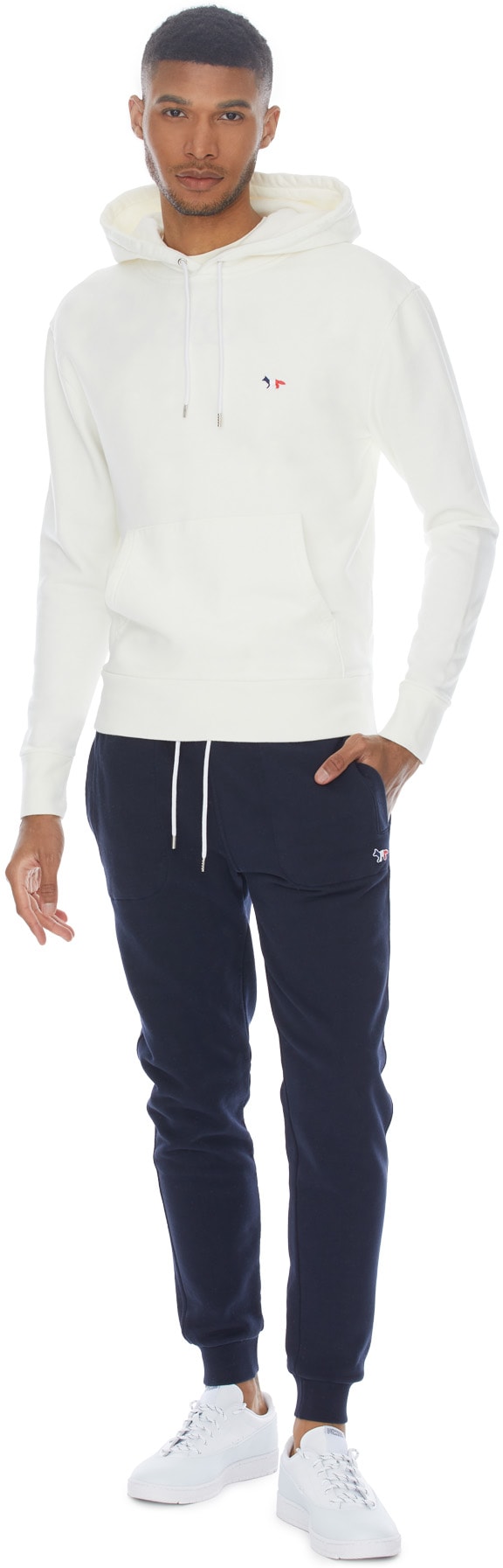 Maison Kitsuné: Neutrales Veste à Capuche Classique Tricolor Fox Patch Neutrales - 4